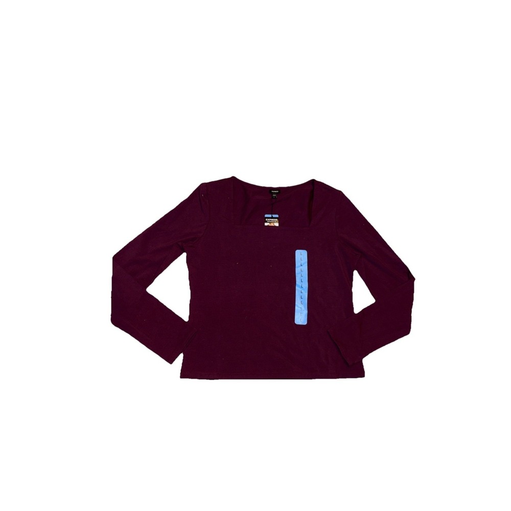 *NEW* Express Women's Square Neck Top Size *MEDIUM* Burgundy